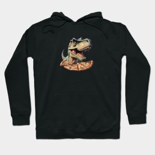 Dinosaur with pizza Hoodie